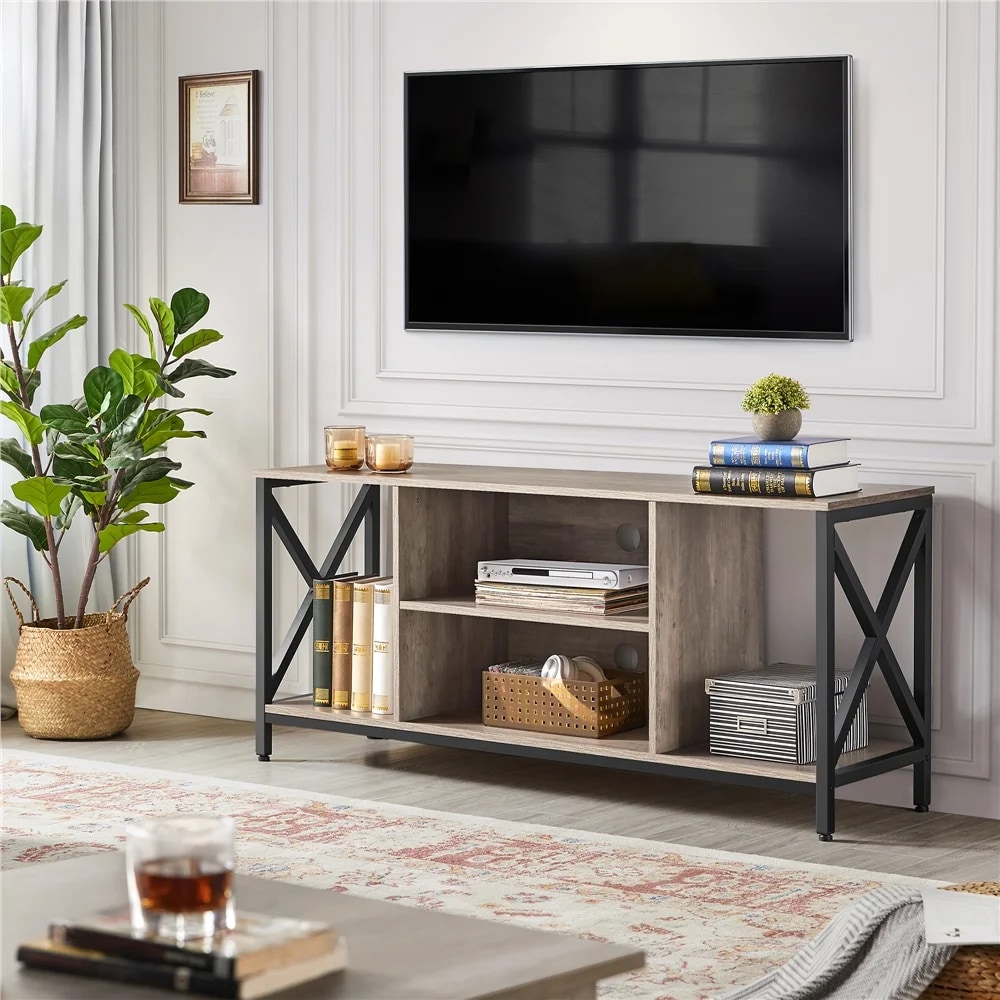 17 Stories 55 Inch Open Shelf TV Stand