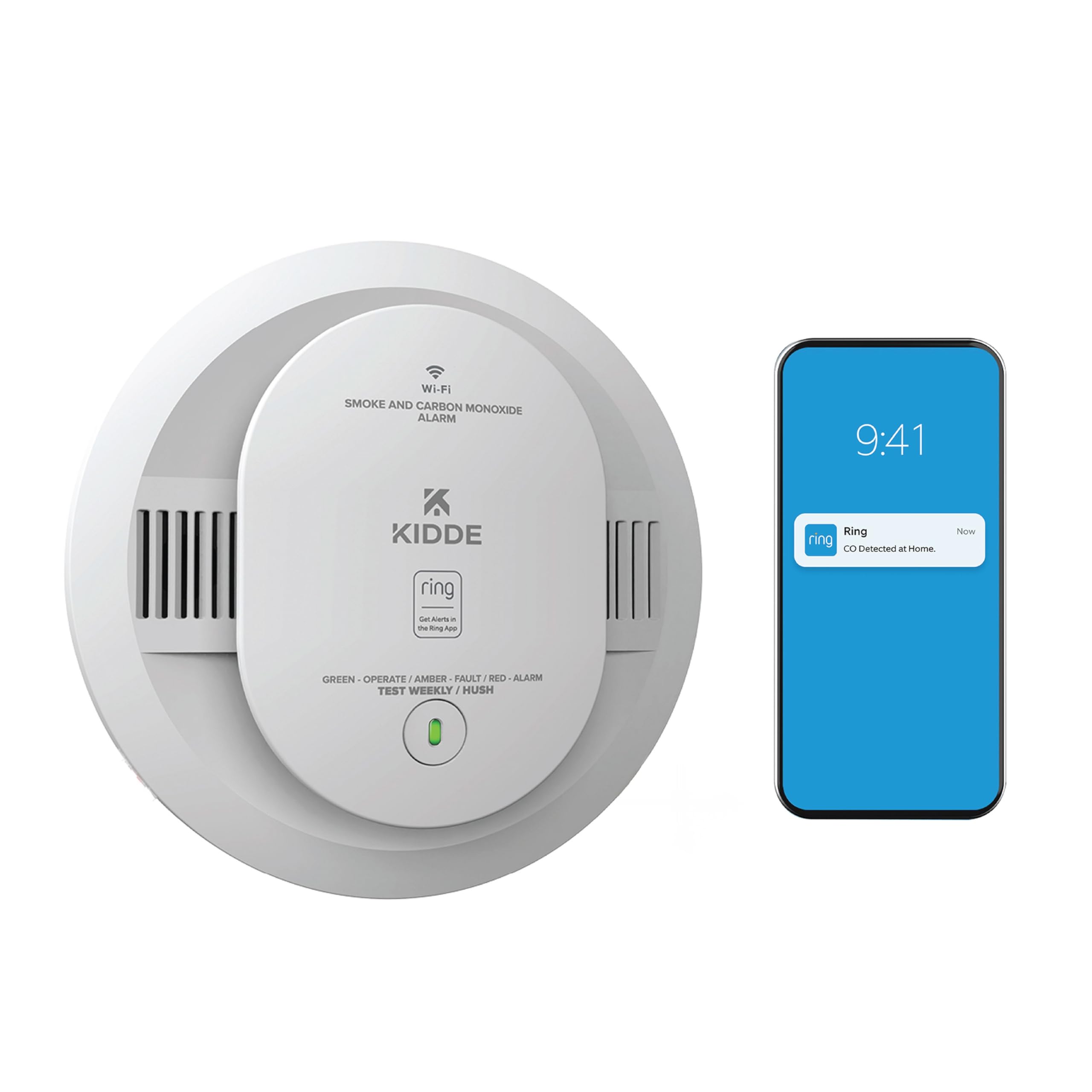 Kidde Ring Battery Smart Smoke & CO Alarm