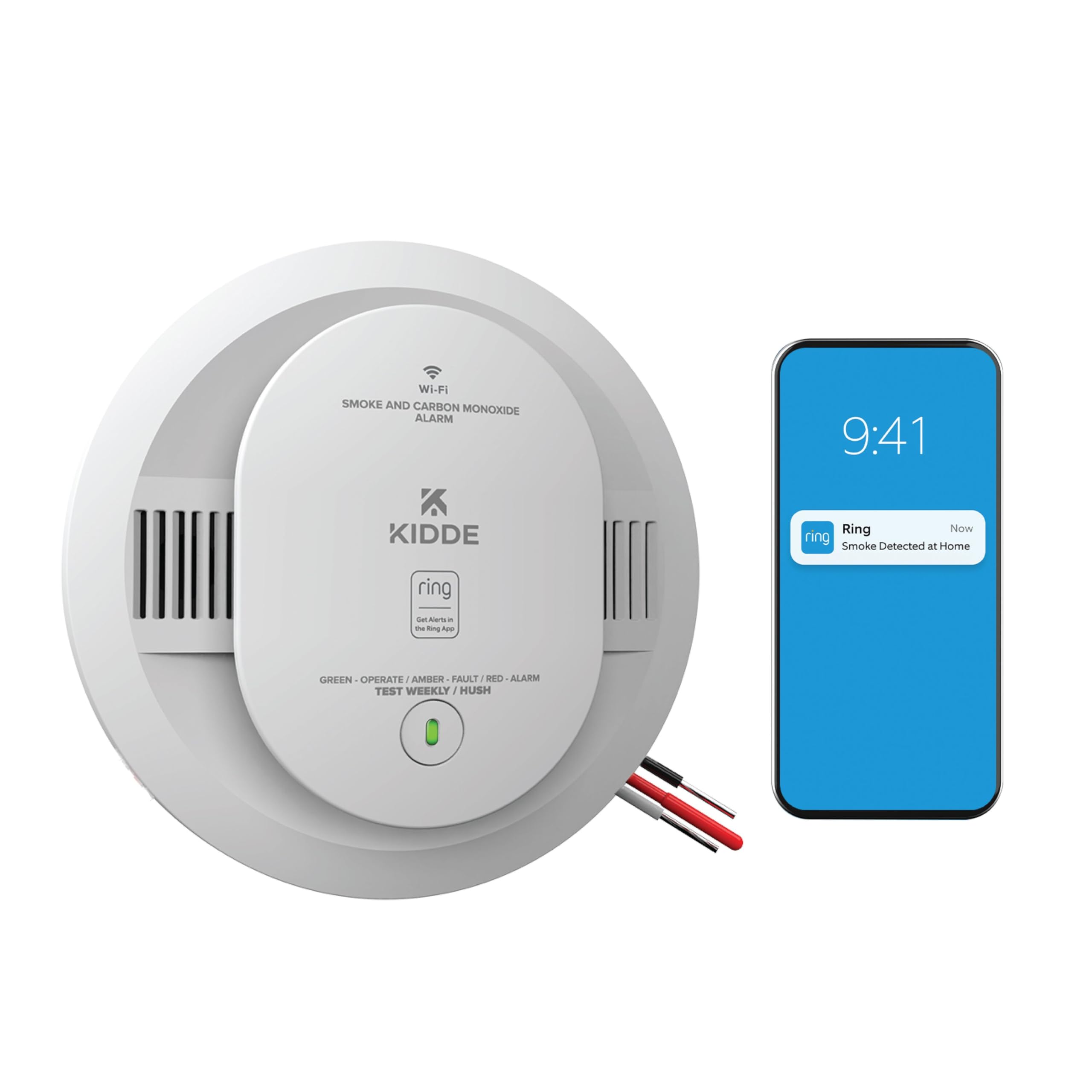 Kidde Ring Hardwired Smart Smoke & CO Alarm