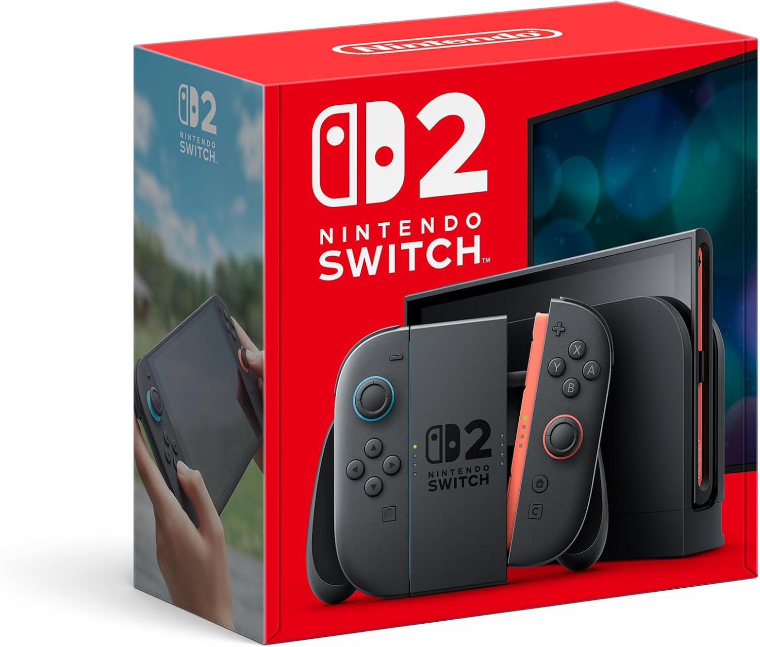 Nintendo Switch 2 system with Joy-Con 2 controllers and dock