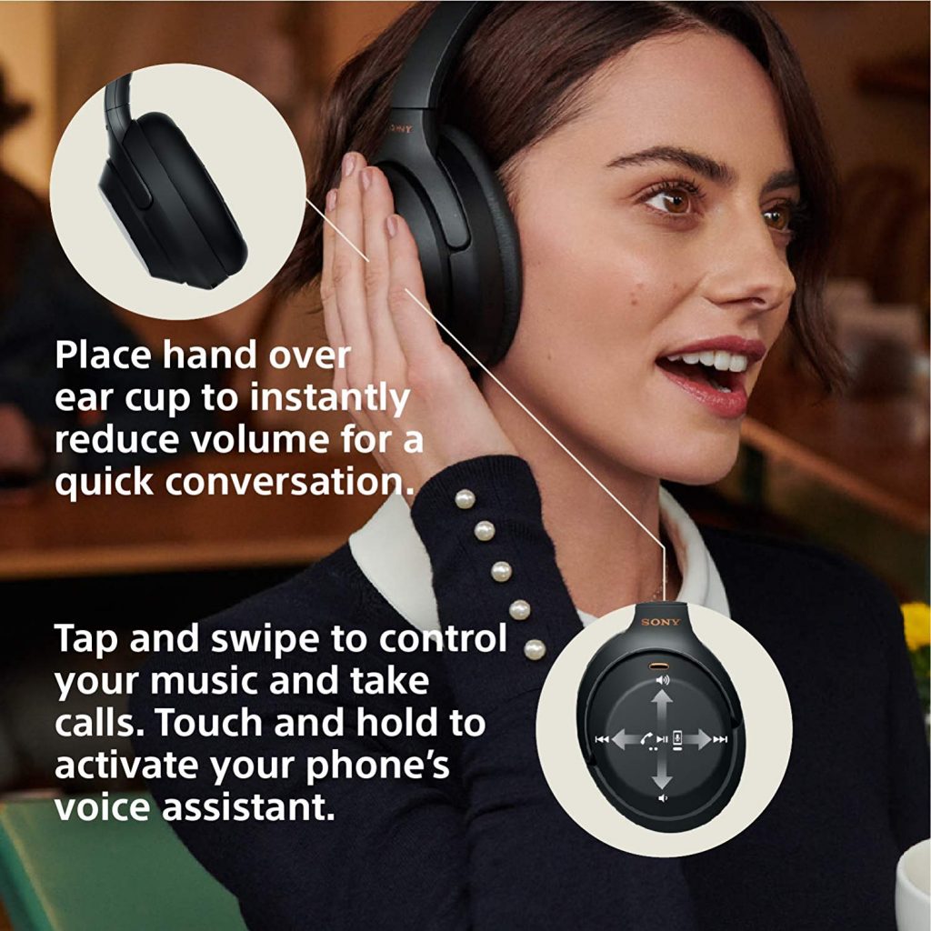 Auriculares Bluetooth para colocar sobre las orejas Sony WH1000XM3 con cancelación activa de ruido
