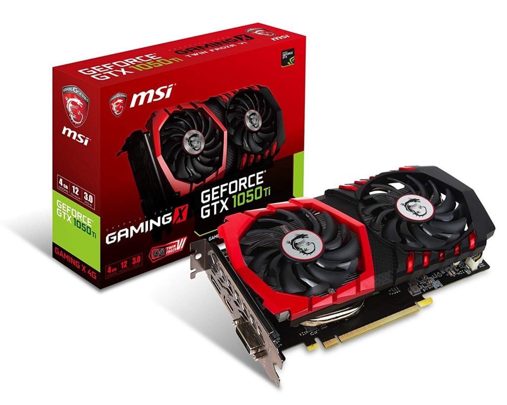 MSI GeForce GTX 1050Ti Gaming X4G Graphics Card