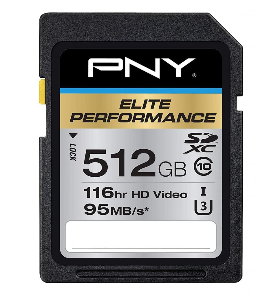 PNY Elite Performance 512 GB SD-Karte der Klasse 10