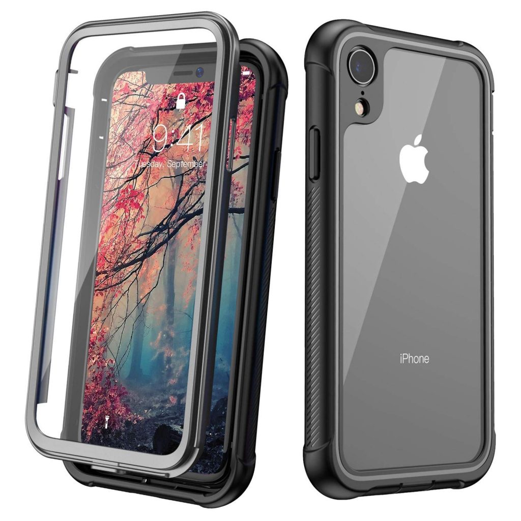 AEDILYS Shockproof Compatible for iPhone XR Cases with Scratch-Resistant - Silver 2X Screen Protector 15FT Military Grade Drop Protection 6.1'' Slim Non-Slip iPhone XR Phone Case, 