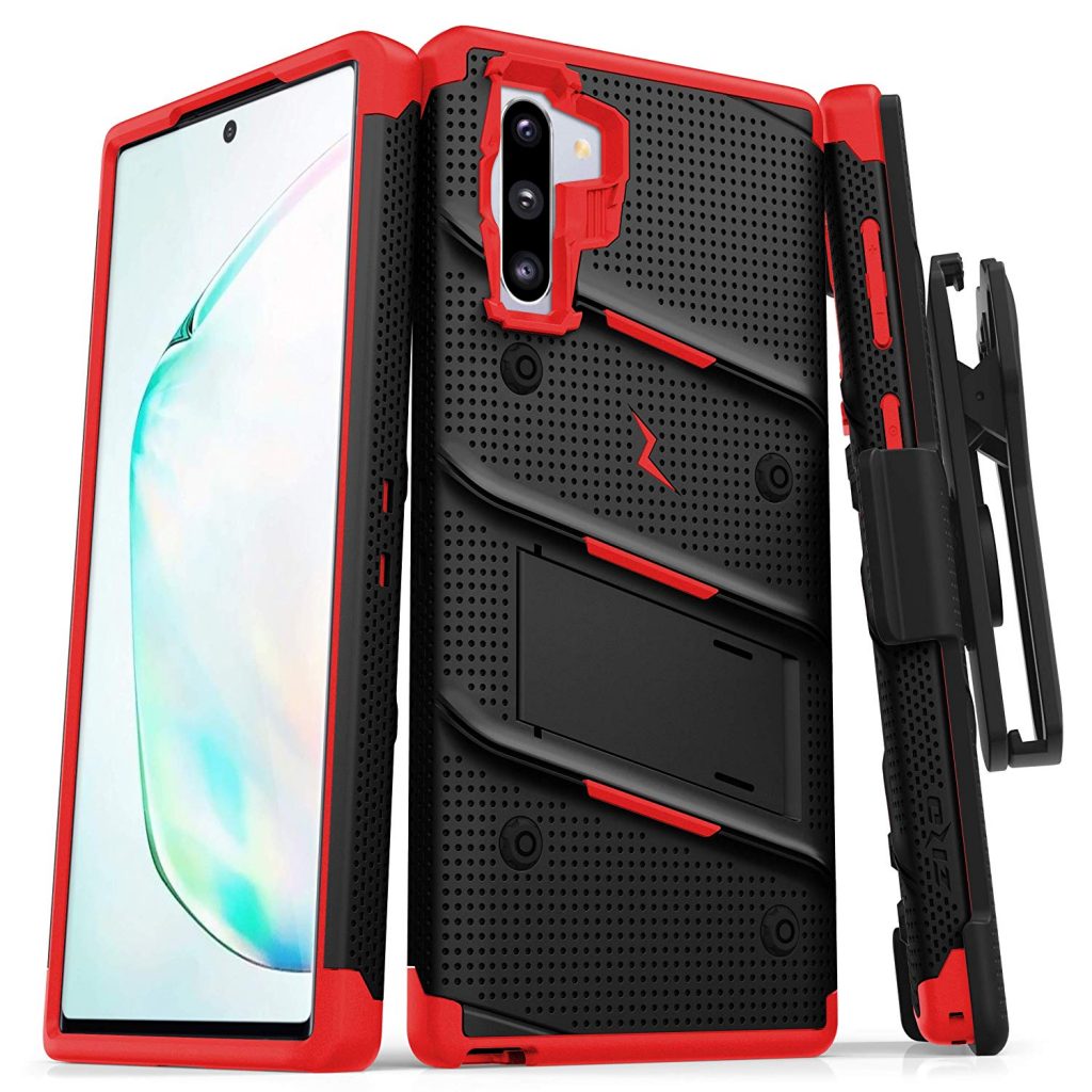 Zizo Bolt Series Samsung Galaxy Note 10 Case with Belt Clip and Kickstand