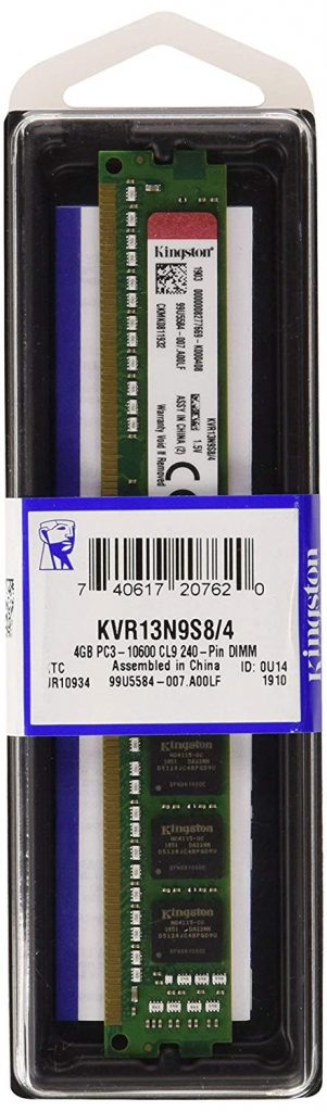 Módulo de memoria SDRAM DDR4 de Kingston Technology de 1333 GB a 3 MHz