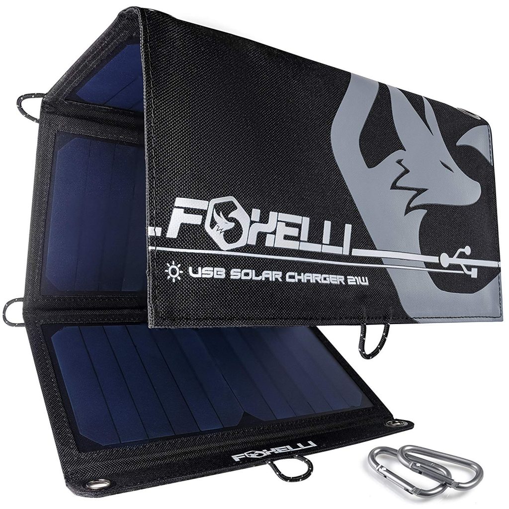 Cargador portátil Foxelli para uso en exteriores