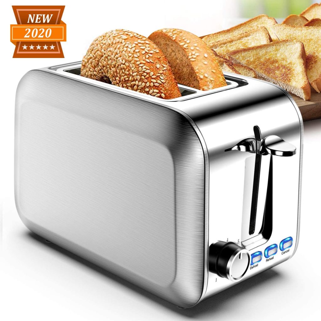 Pipigo 2 Slice Prime Wide Slot Stainless Steel Toaster