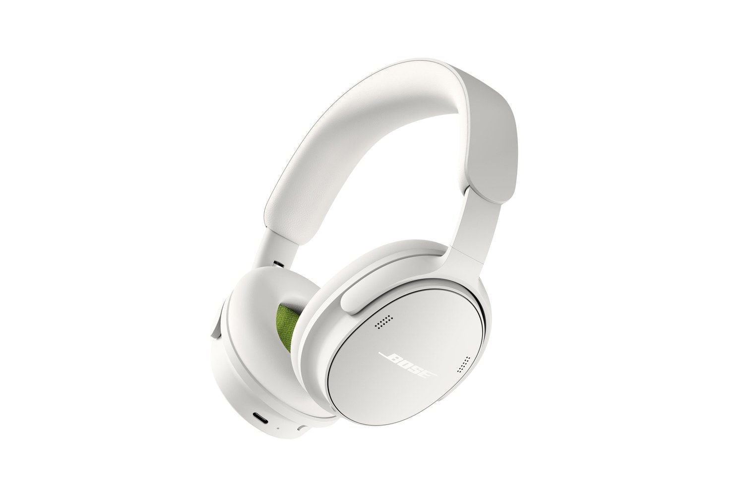 Bose QuietComfort Headphones 2nd Gen in White Smoke showing the oval earcups and adjustable headband slider