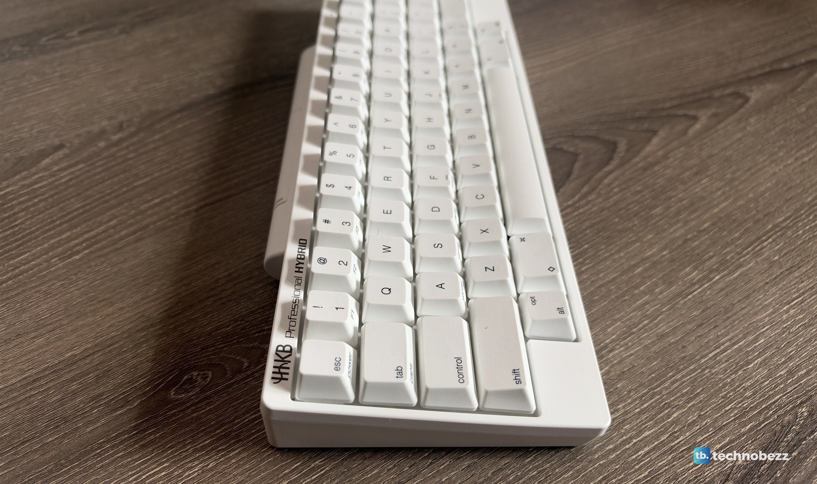 Side profile of the HHKB showing its stepped, sculpted key rows