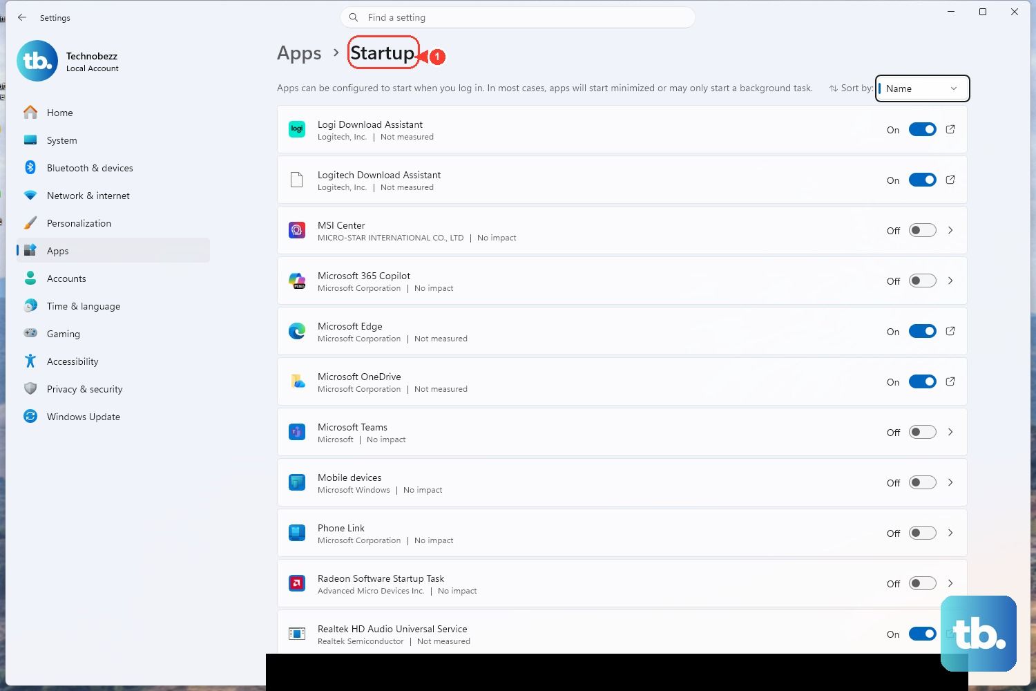 Letting every app open when you sign in