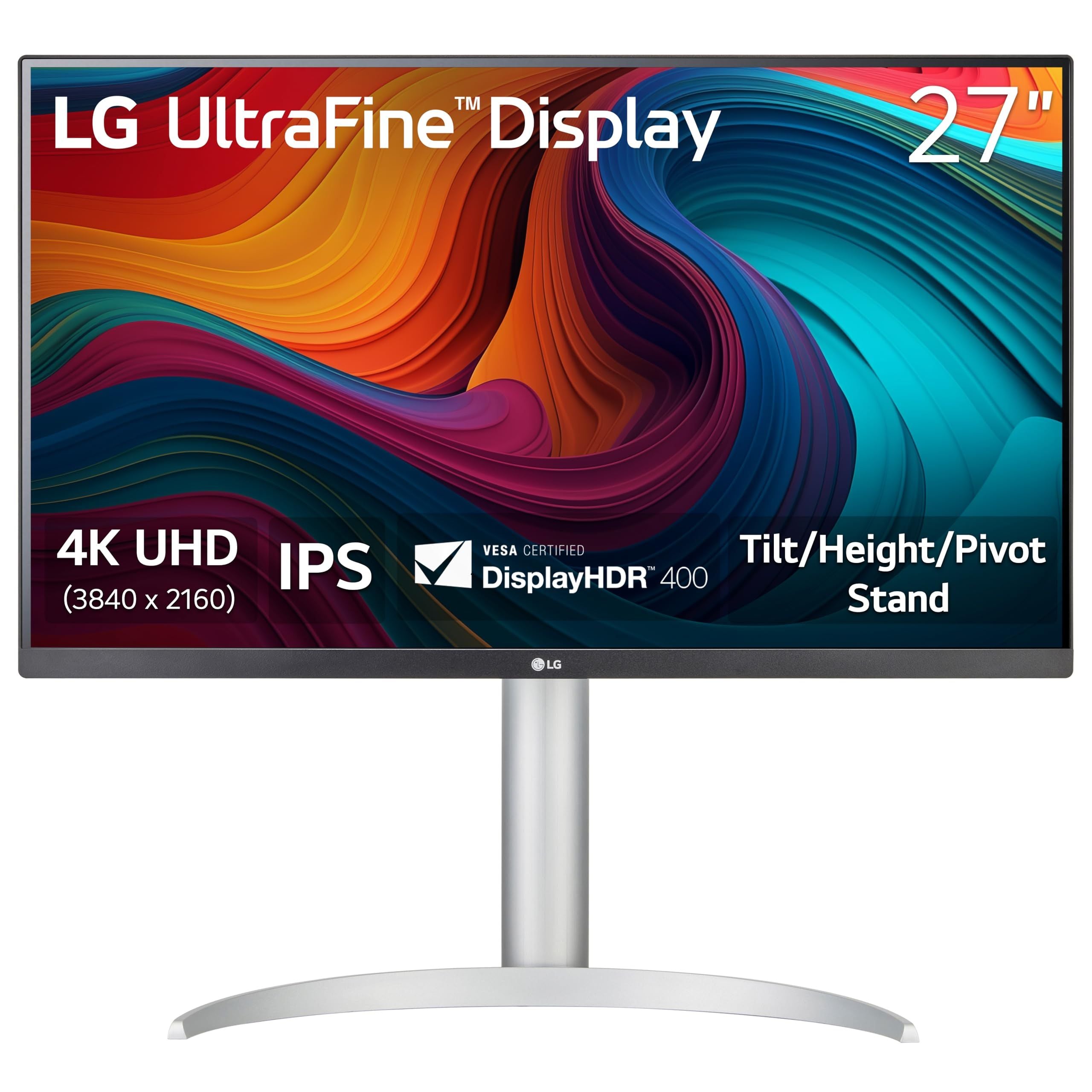 LG 27UP650K-W 27-inch Ultrafine 4K UHD (3840 x 2160) IPS Computer Monitor