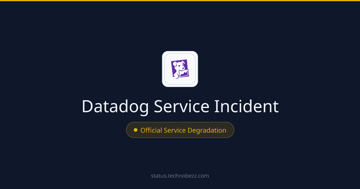Datadog Reports Elevated Errors Across Workflow Automation, App Builder, Bits Code and Bits Agent Builder