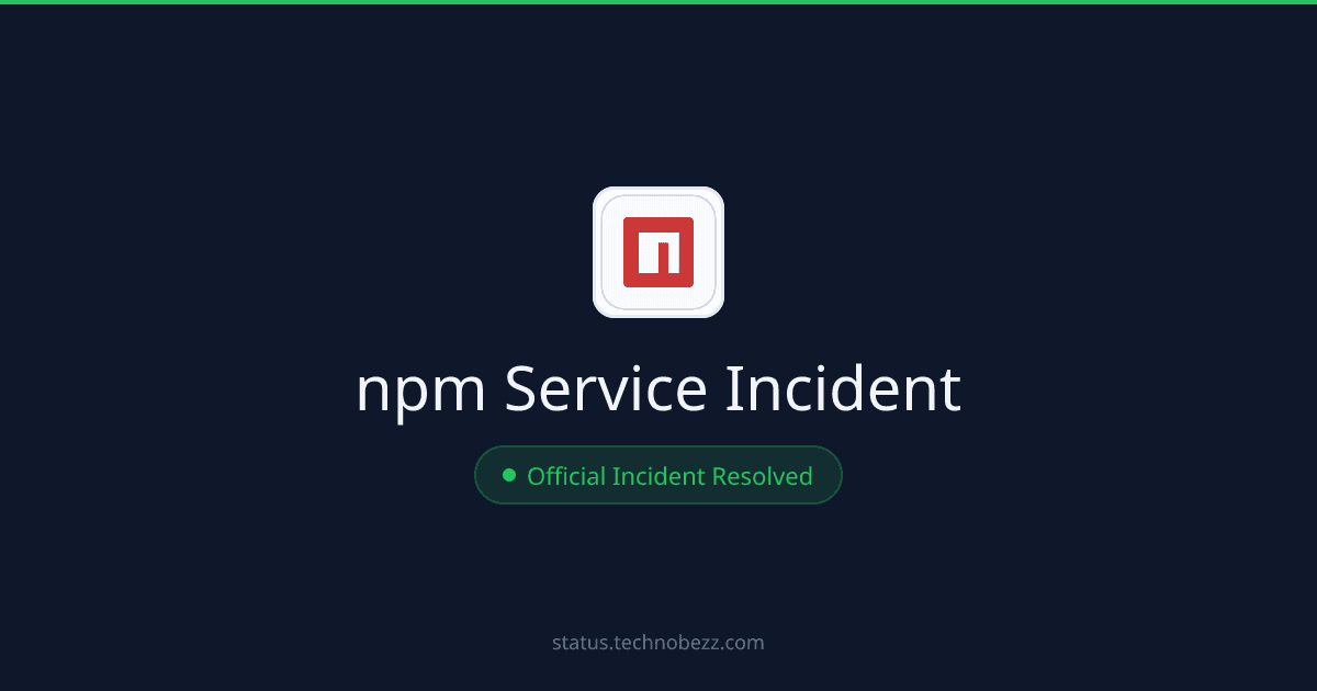 npm package viewing and authentication outage resolved