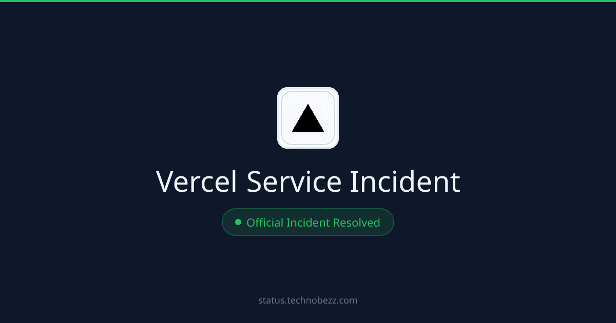 Vercel Reports Elevated Errors Triggering Deployments