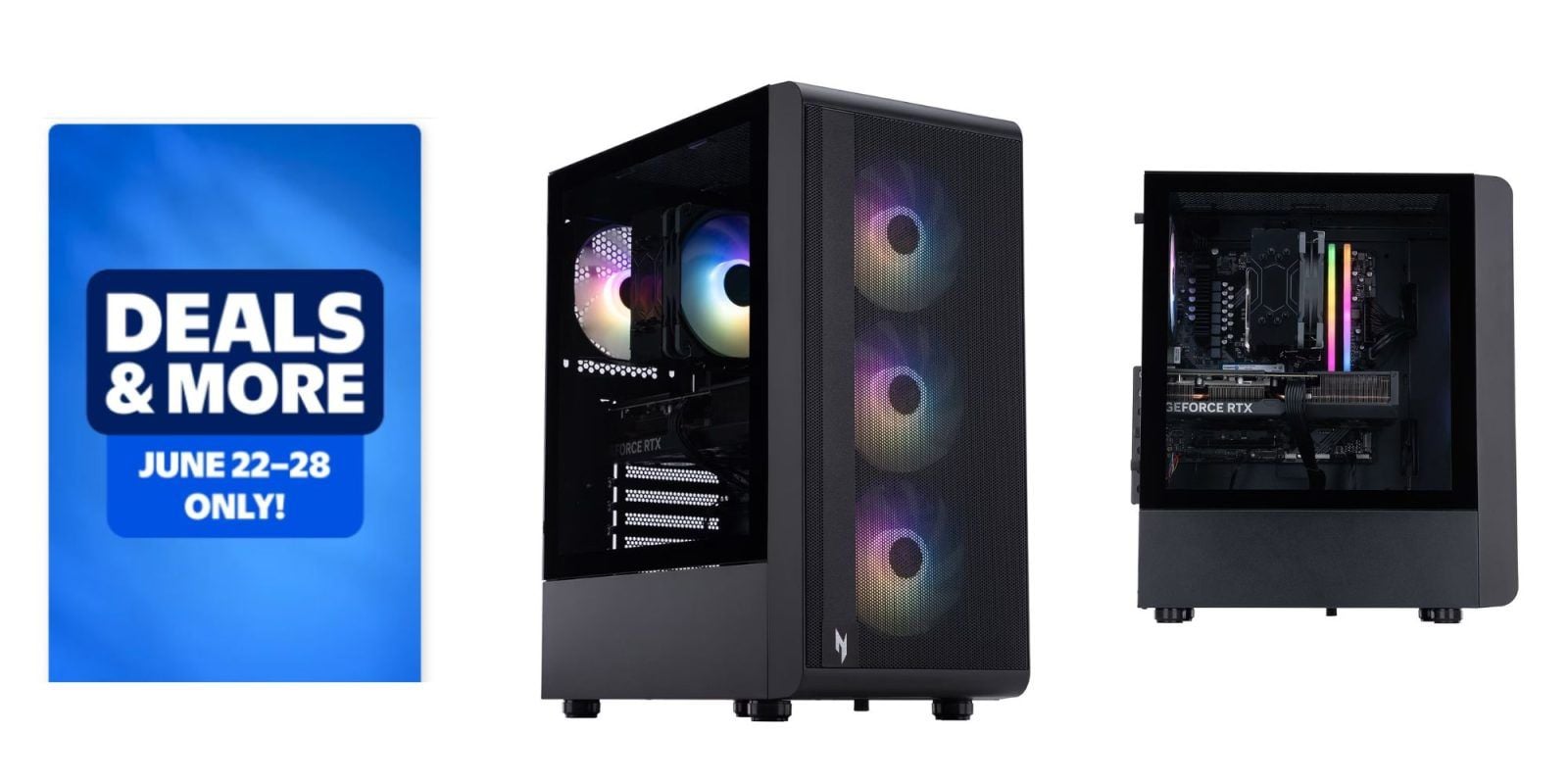 Acer Nitro 60 black gaming desktop tower with RGB lighting