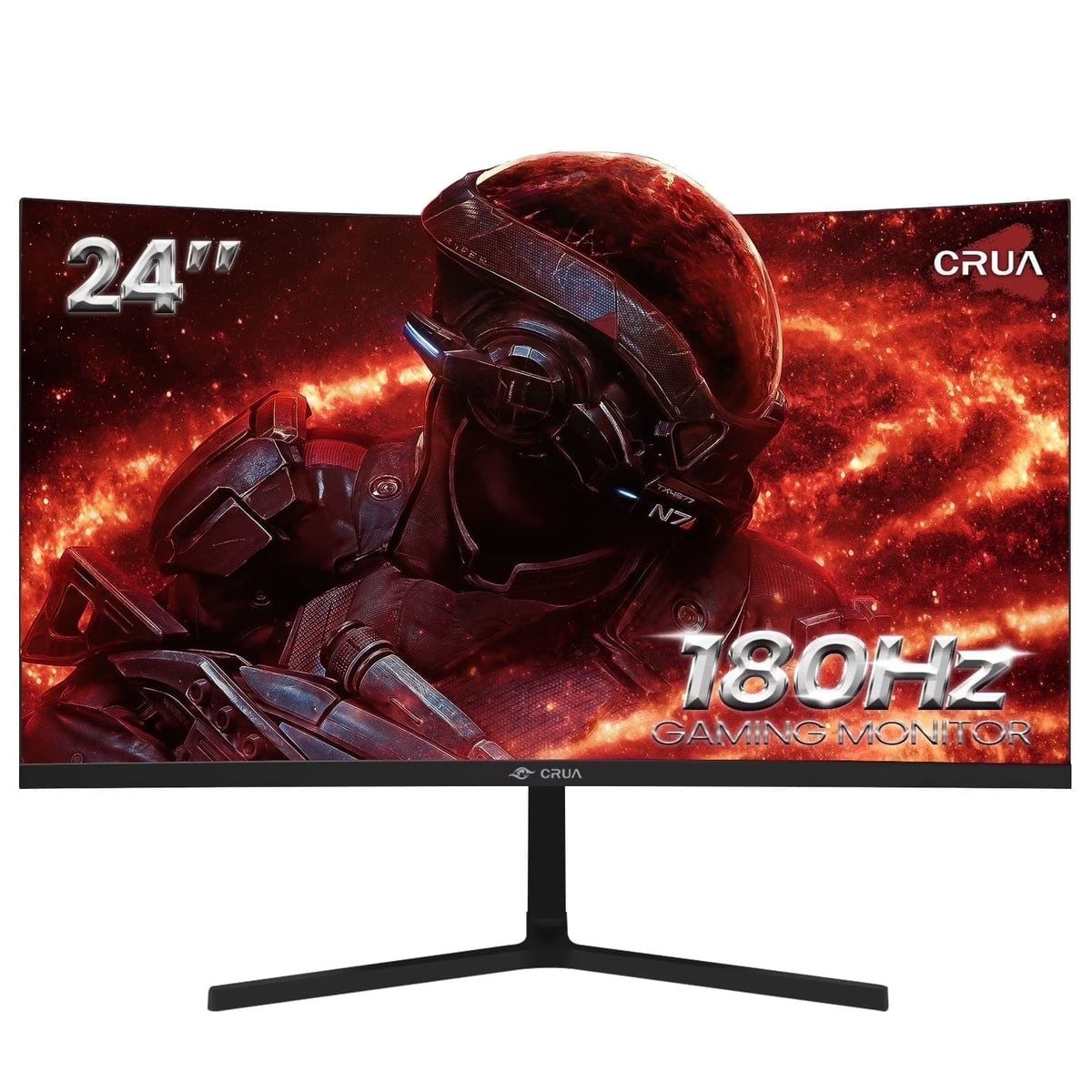 CRUA 24 inch 165Hz curved FHD gaming monitor in black