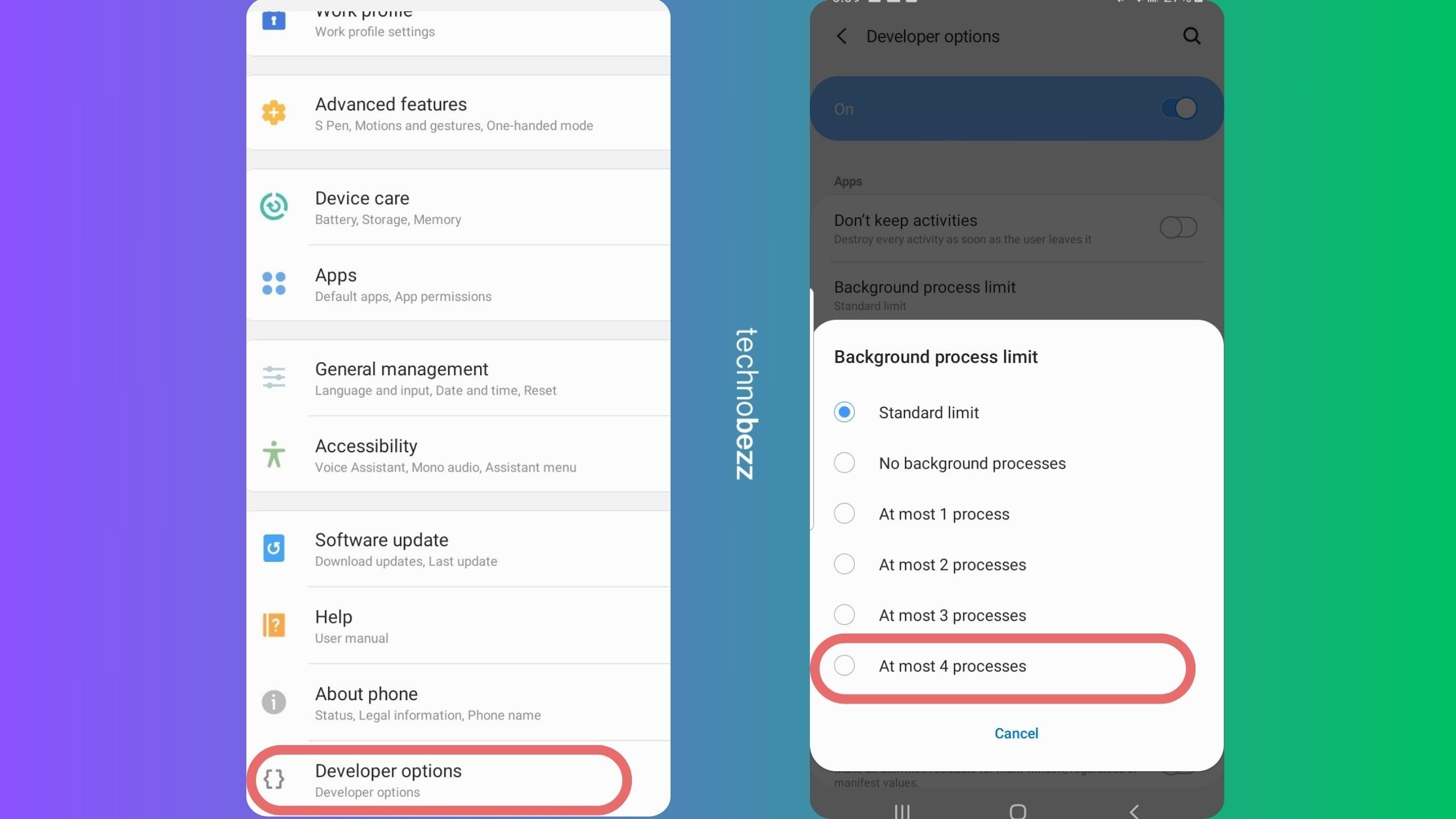 Limit Background Processes