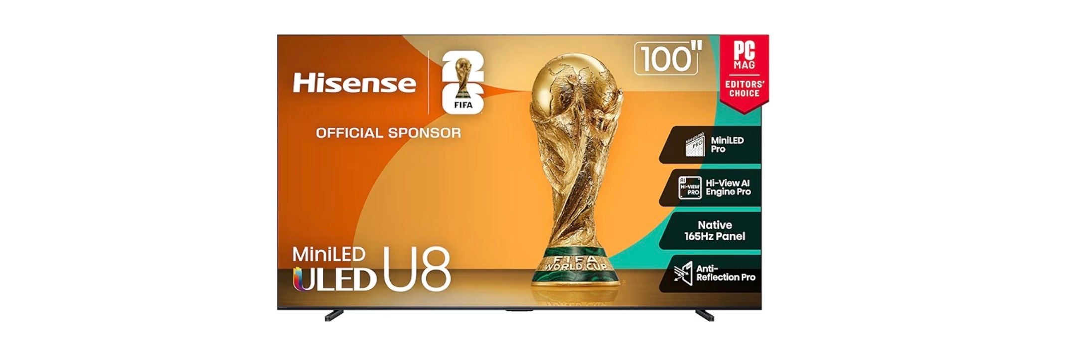 Hisense 100-inch U8 Mini-LED 4K TV drops to $2999.99 on Amazon