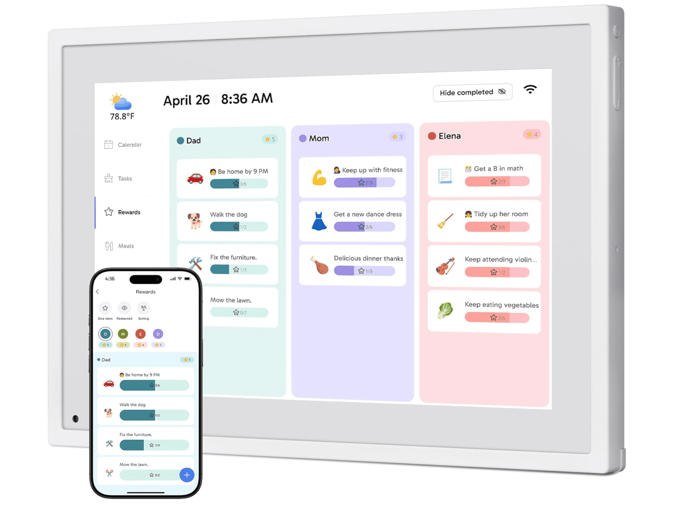 Digital Touchscreen Calendar 10.1