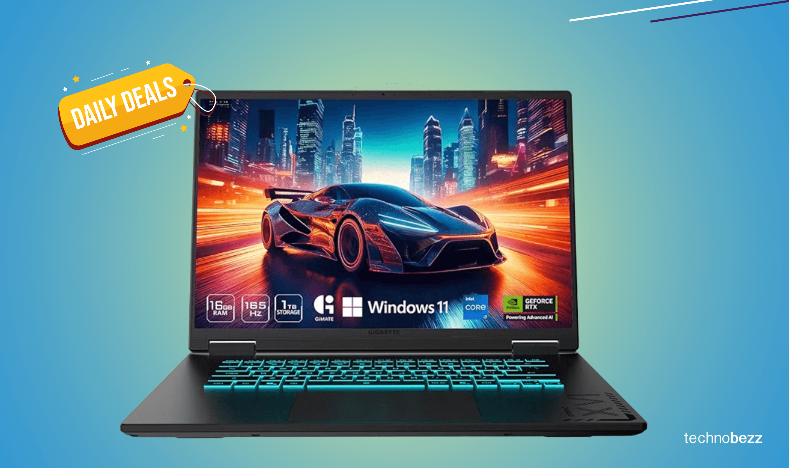 Amazon discounts the GIGABYTE Gaming A16 laptop to $1091.61