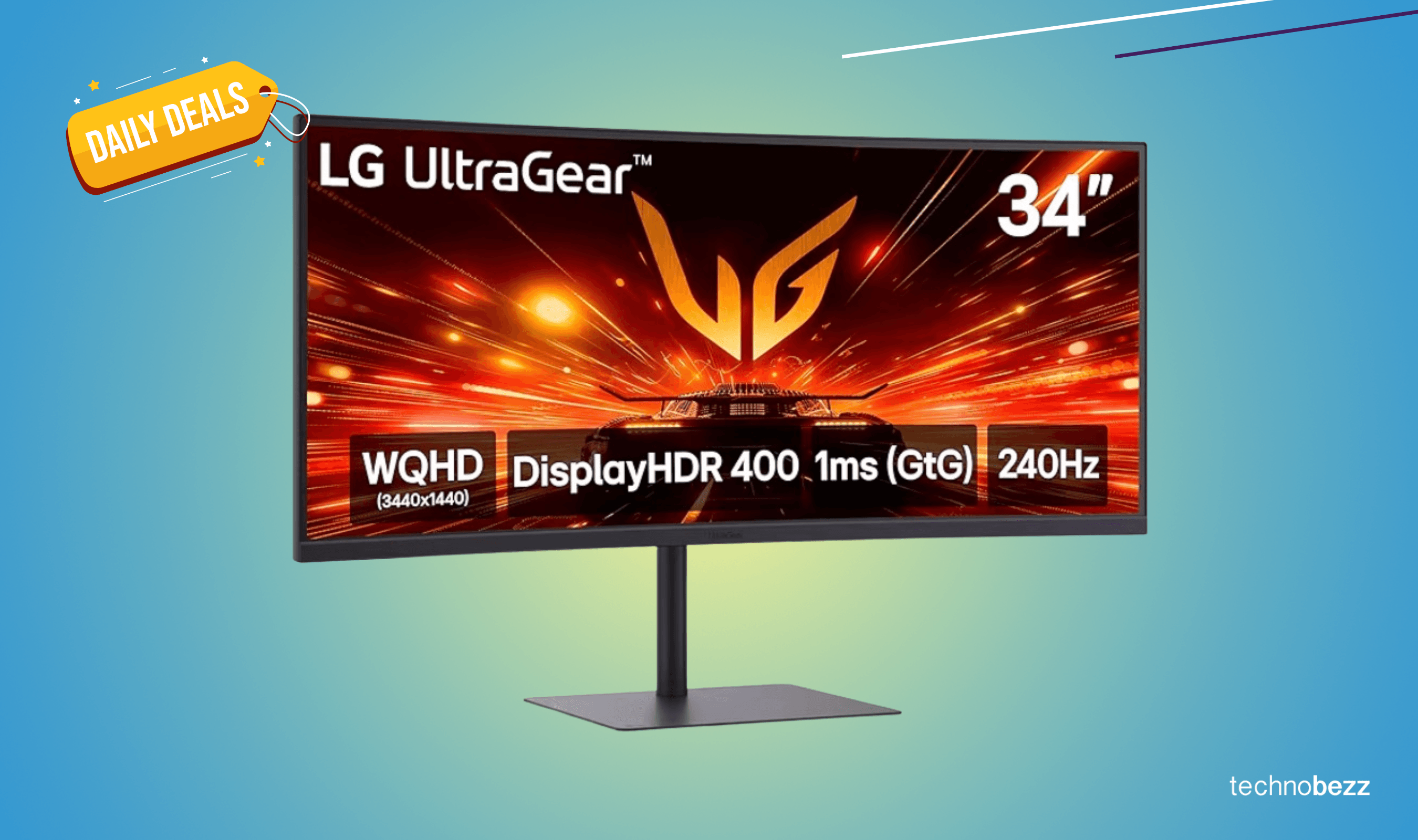 LG Ultragear 34-inch curved gaming monitor drops to $366.99 