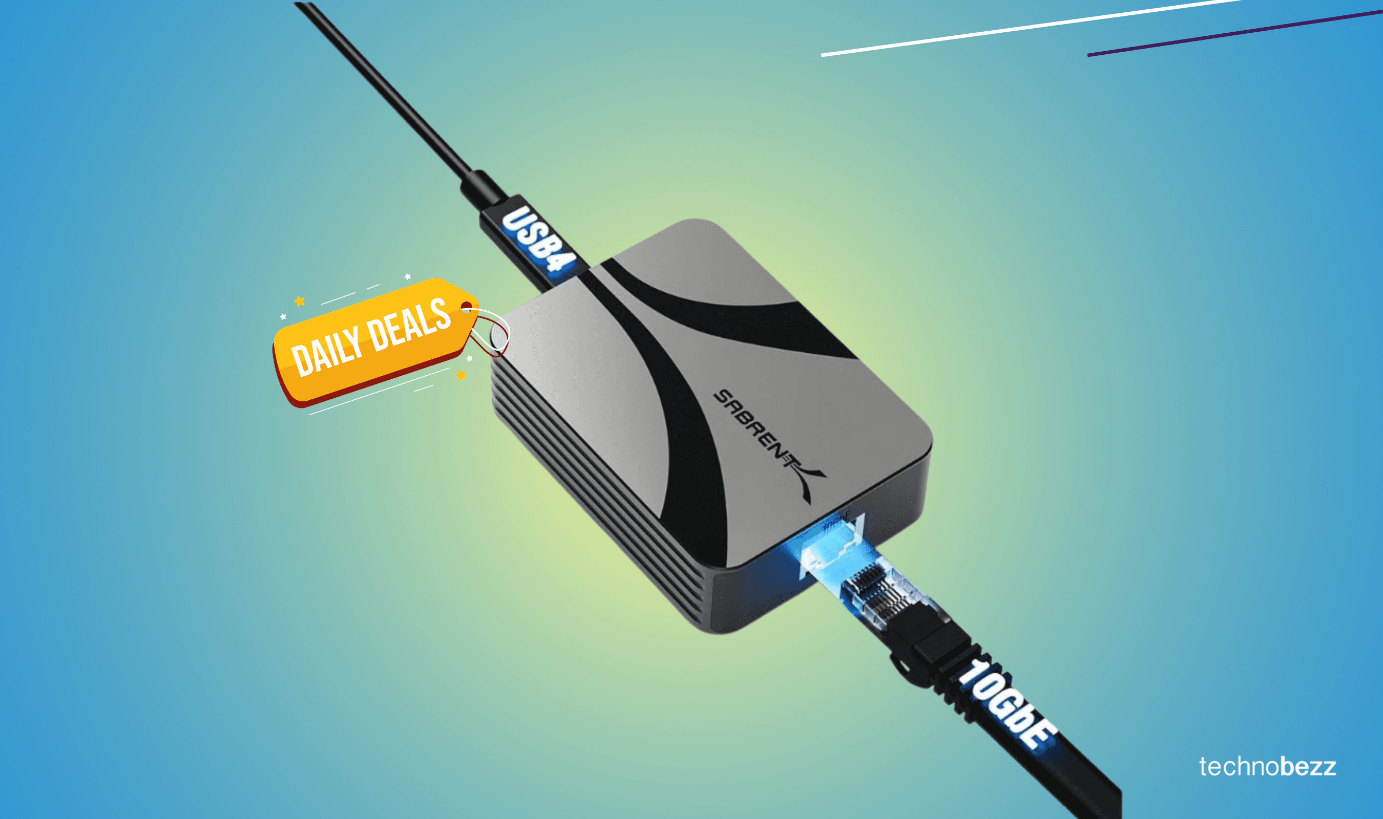 Deal alert Reports SABRENT USB4 to 10 Gigabit Ethernet Adapter down to $129.99