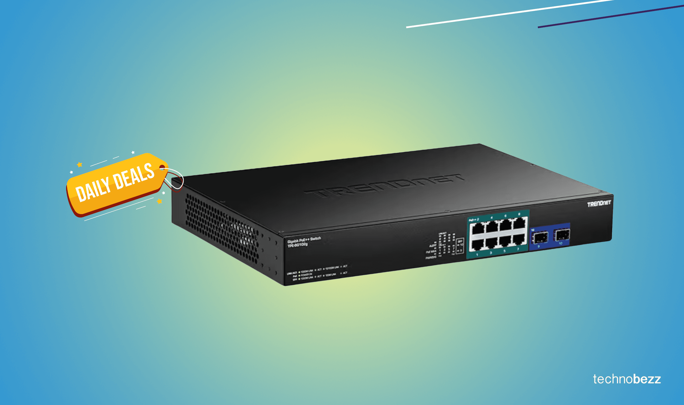 Amazon discounts the TRENDnet TPE-BG102g PoE++ switch to $311.69