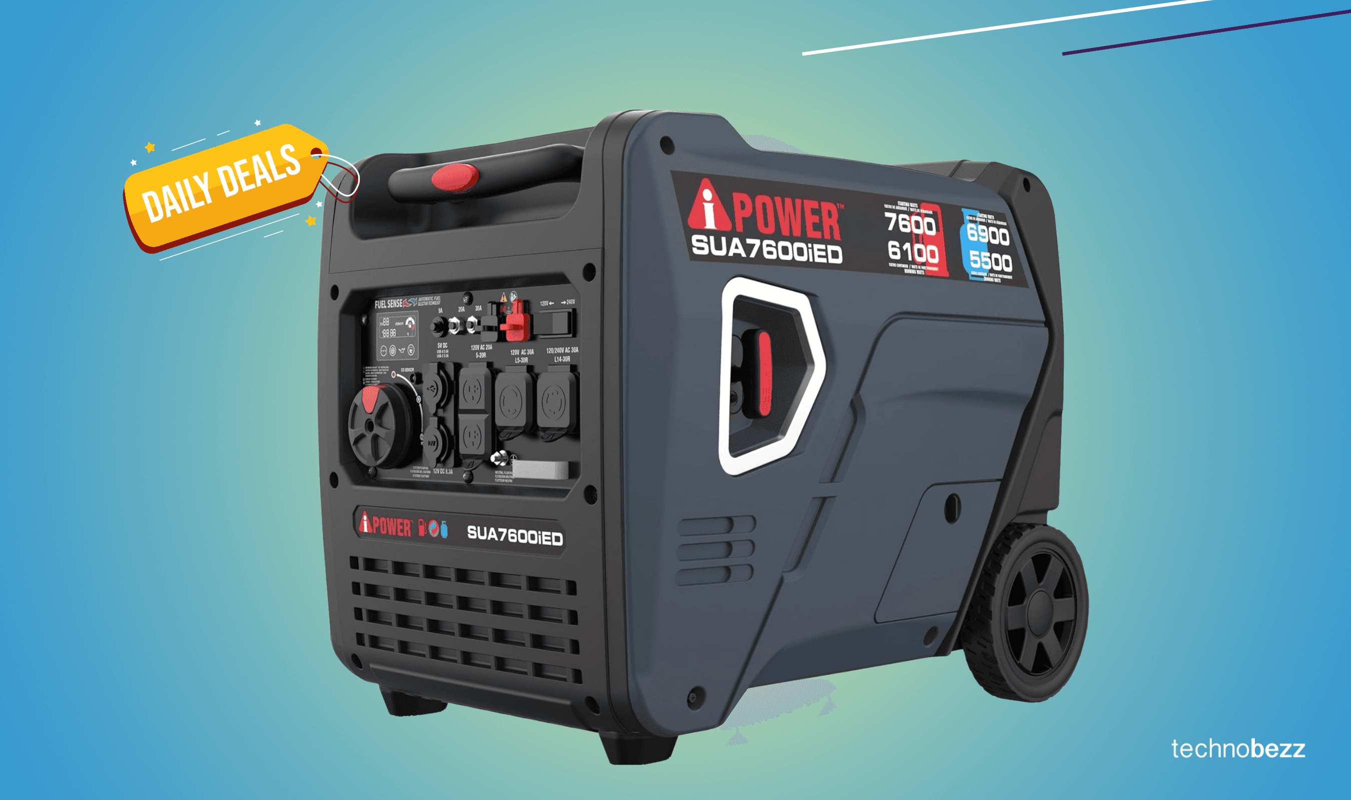 A-iPower 7600W Dual Fuel Inverter Generator drops to $1097.57 