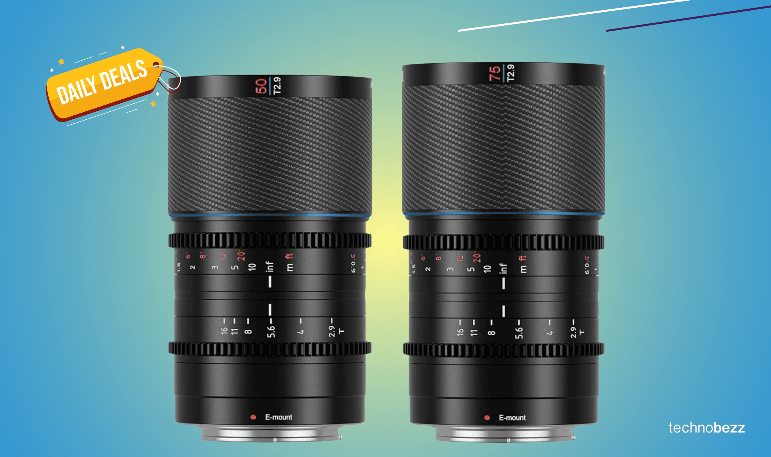 SIRUI Saturn 50mm and 75mm anamorphic lens set drops to $833.86