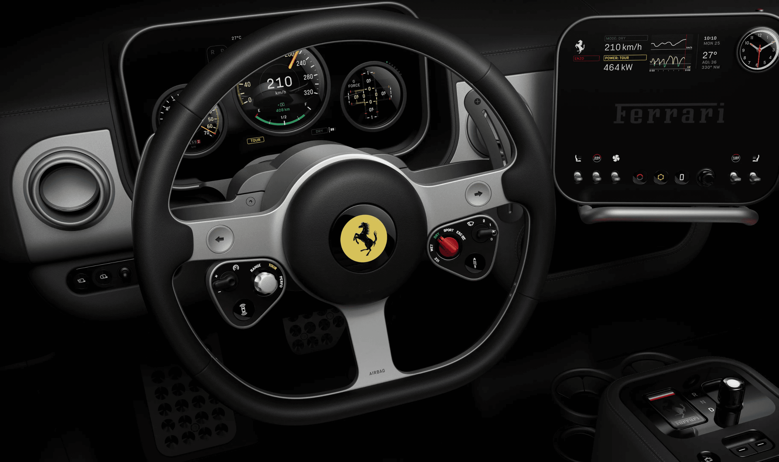 Ferrari Unveils the Interior of its First Electric Vehicle "Luce"