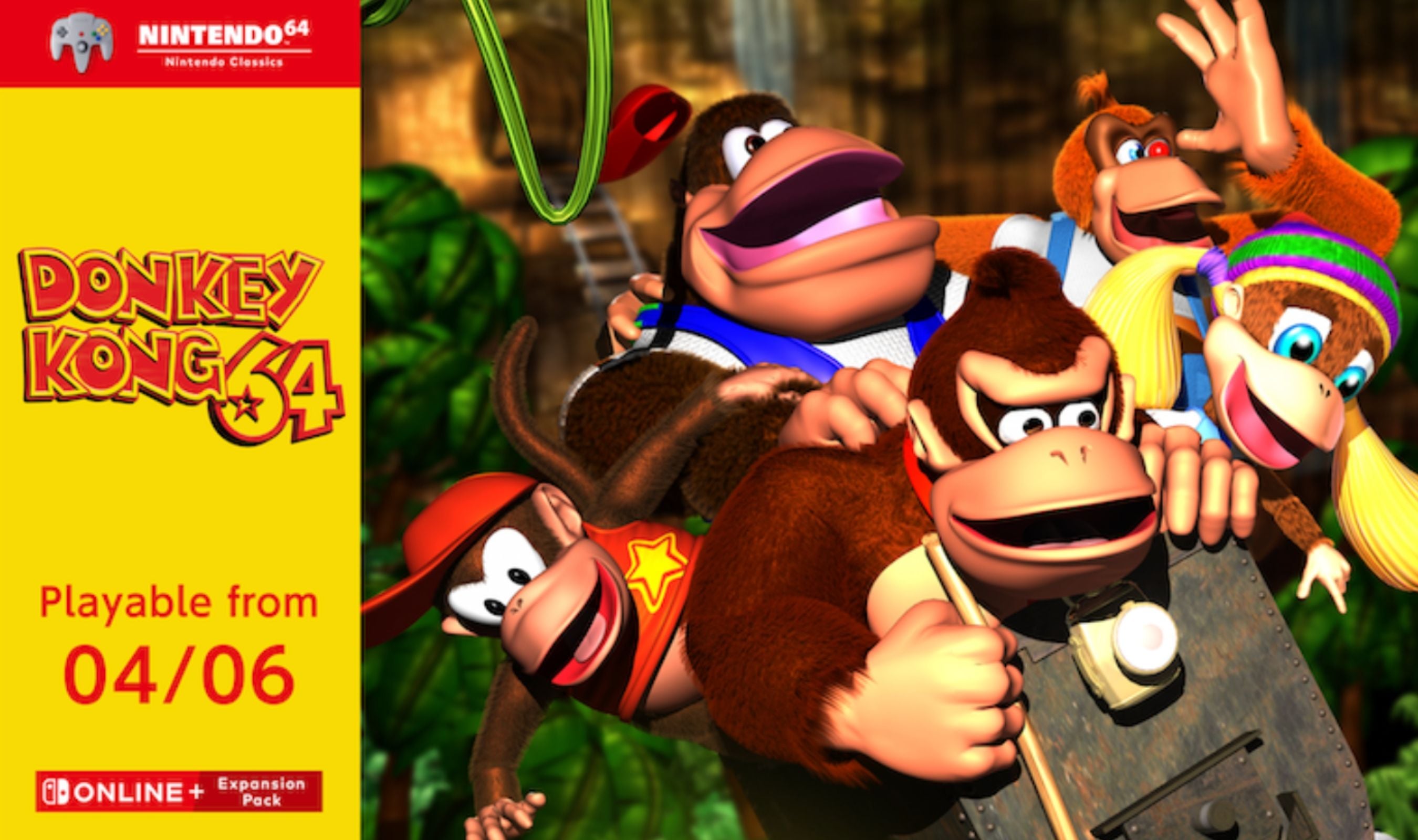 Donkey Kong 64 Arrives on Nintendo Switch Online for Expansion Pack Subscribers