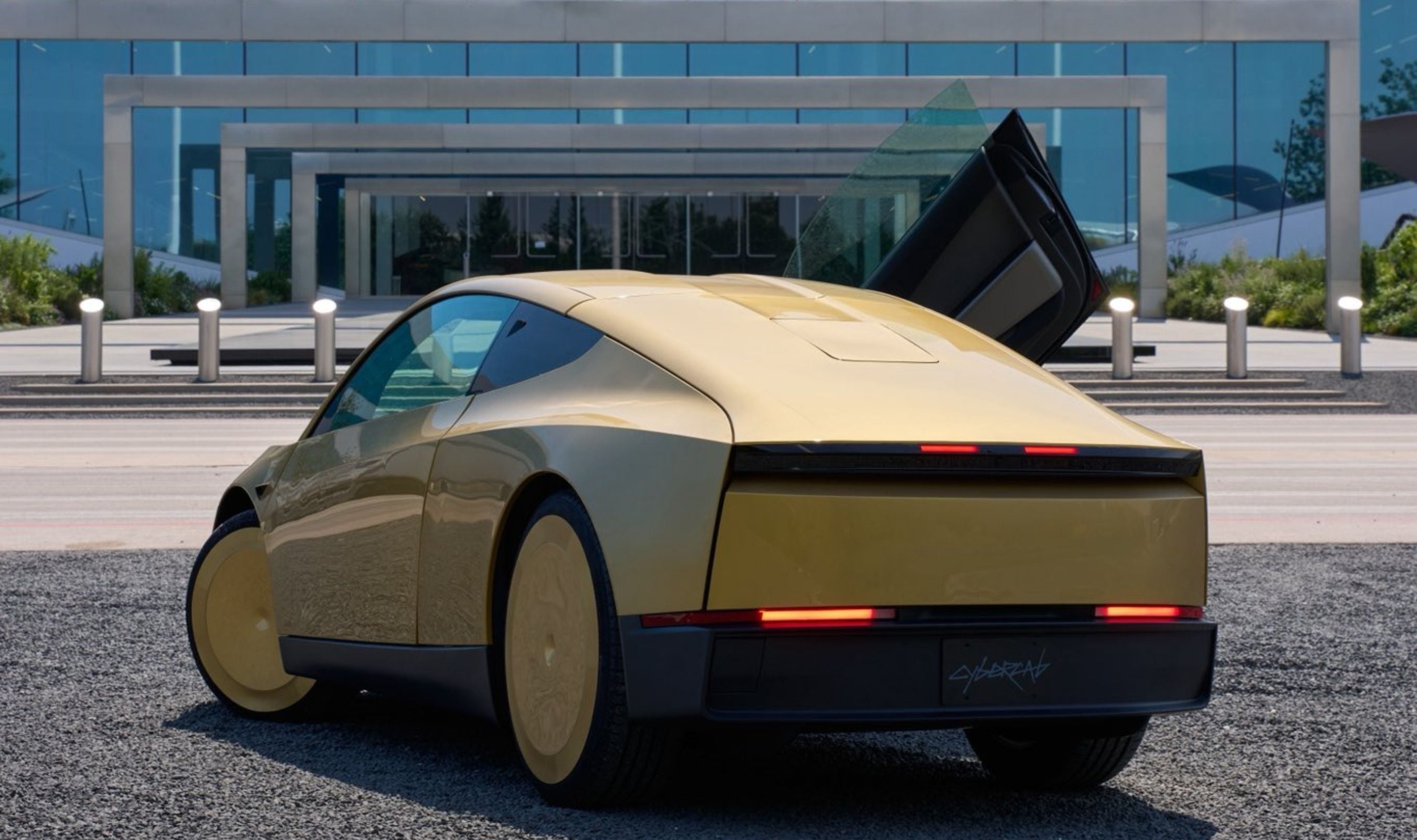 Tesla Builds Starlink Internet Dish Into Its Cybercab Robotaxi