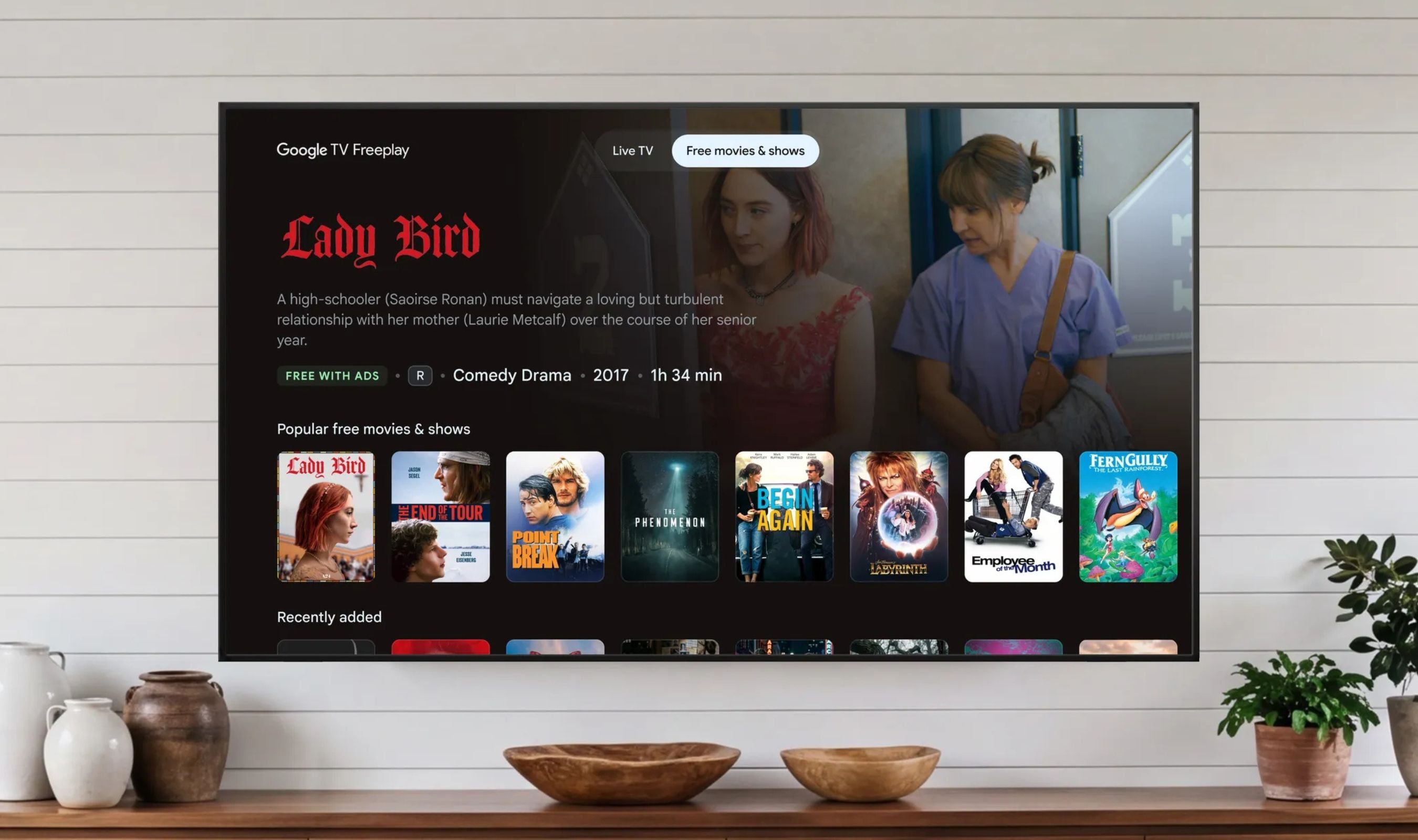 Google TV Freeplay Passes 10,000 Free Movies and Shows for U.S. Viewers
