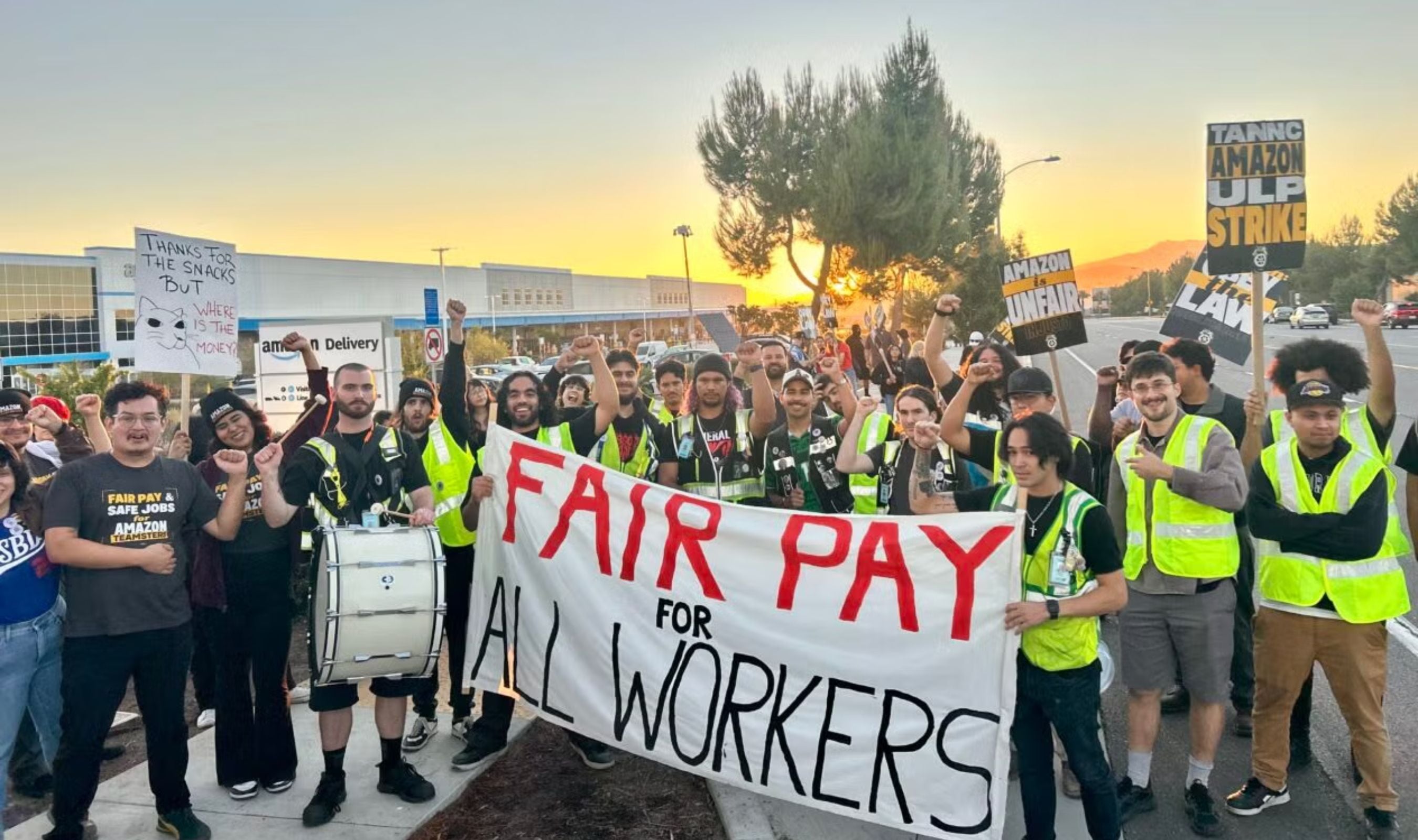 Amazon Teamsters Strike at Largest Warehouse