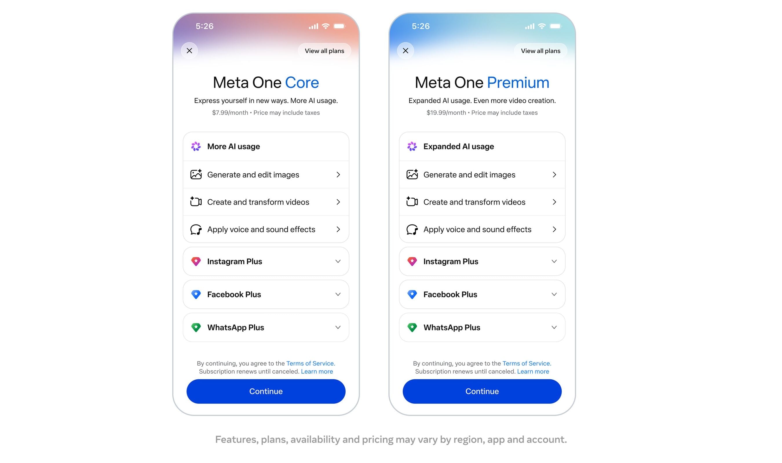 Meta One Subscription Service Launches Worldwide From 2.49 Euros
