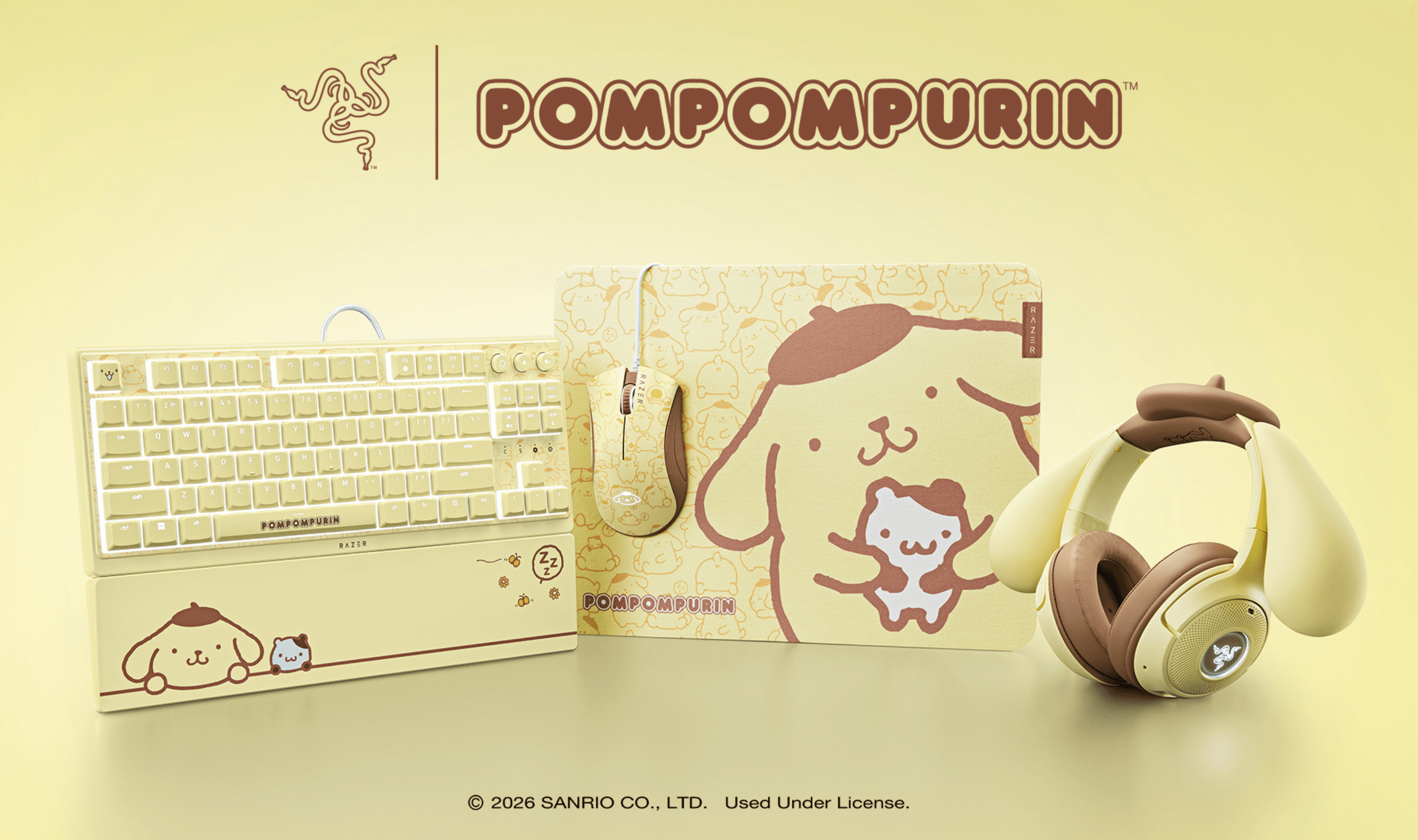 Razer Adds Pompompurin Headset and Kuromi Earbuds to Sanrio Lineup