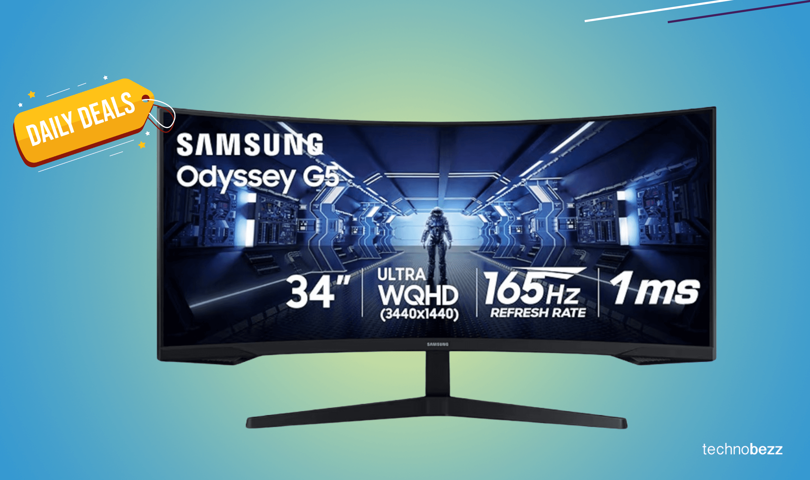 Samsung Odyssey G5 Ultra-Wide Gaming Monitor drops to $299.99