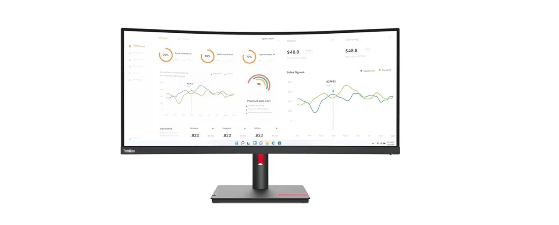 Lenovo ThinkVision T34w-30 monitor drops to $658.80 on Amazon