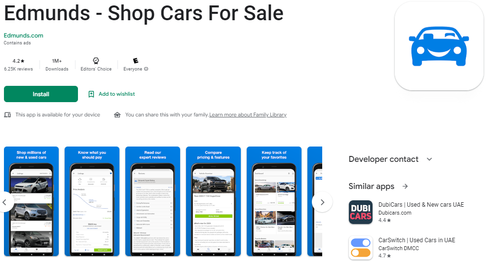 Used Car Shopping App