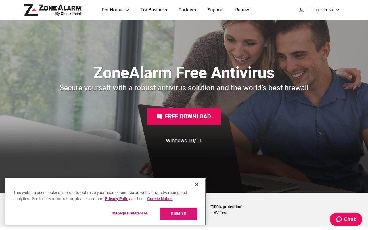 ZoneAlarm Free Antivirus official website