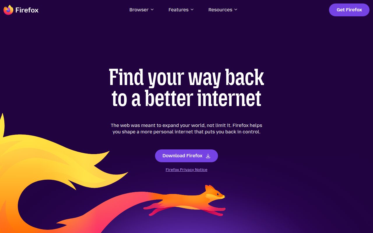 Mozilla Firefox official website