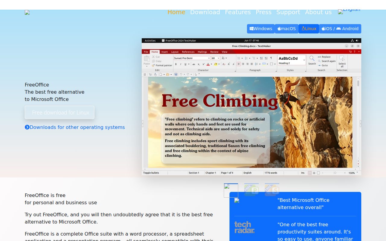 FreeOffice official website