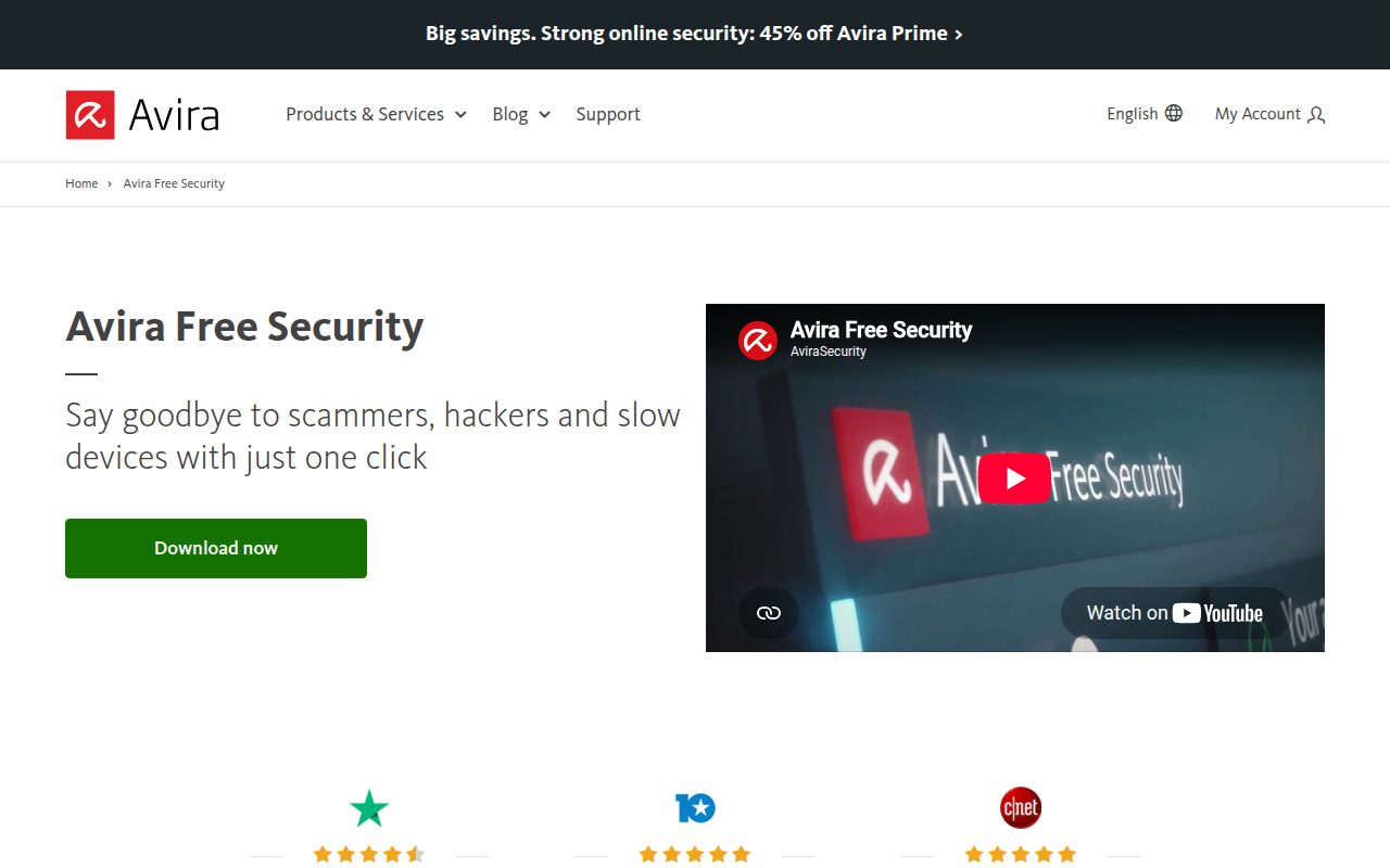 Avira Free Security official website