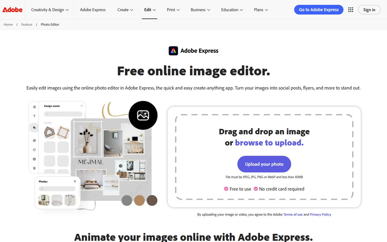Adobe Express official website