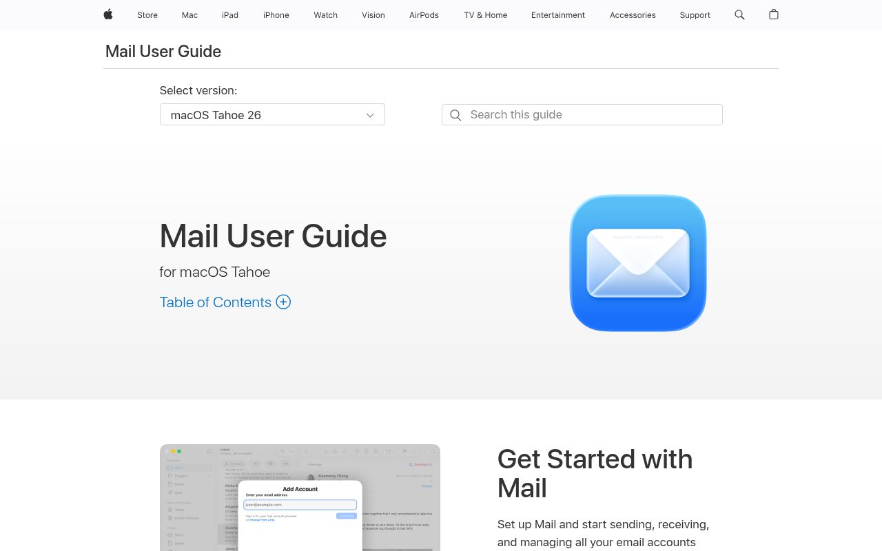 Apple Mail official website
