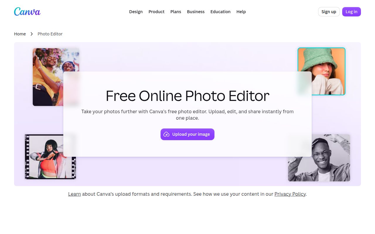 Canva official website