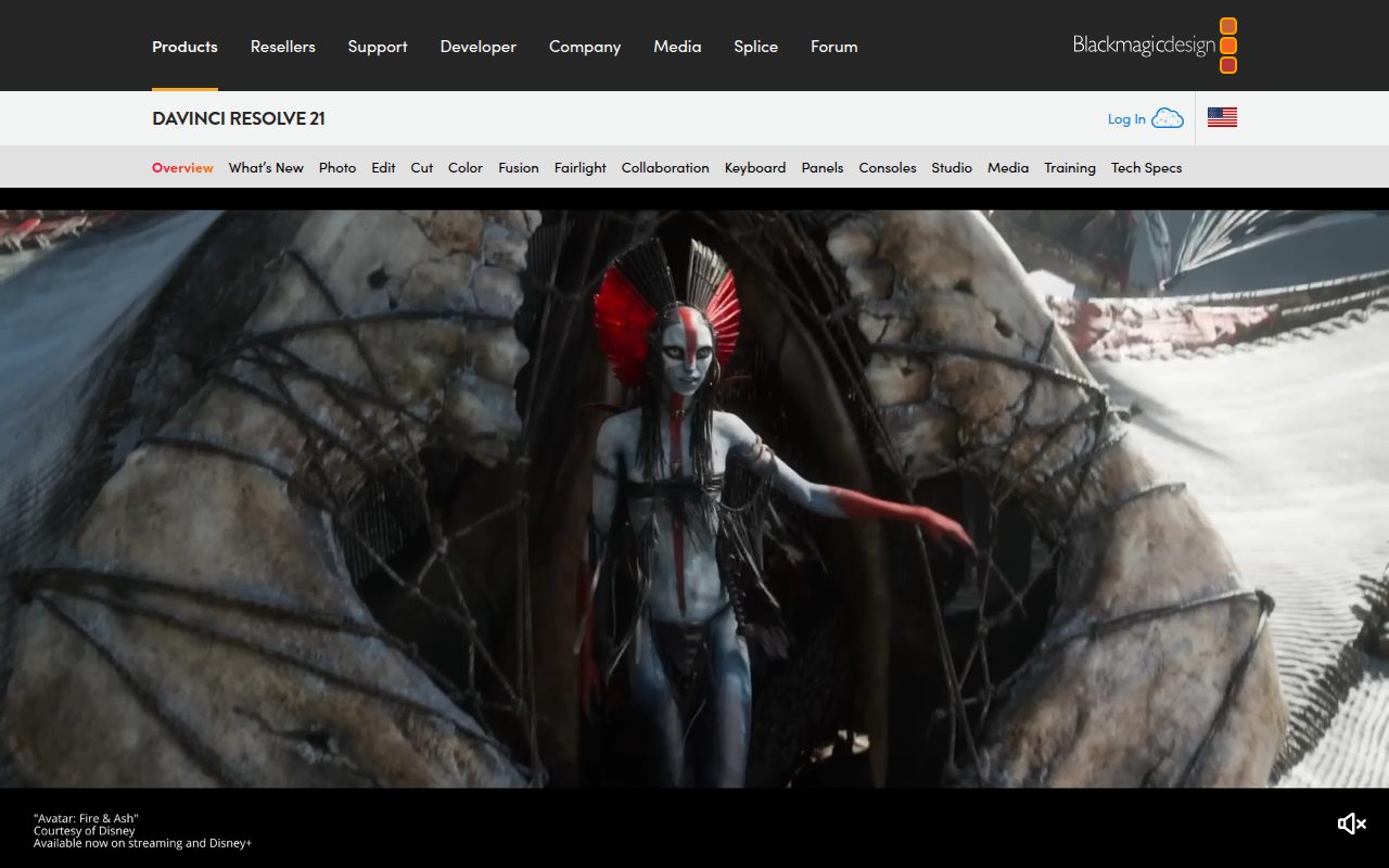 DaVinci Resolve official website