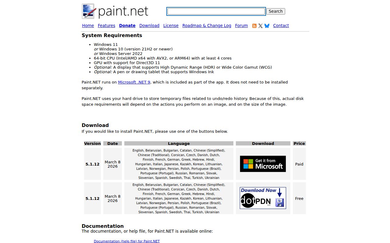 Paint.NET official website