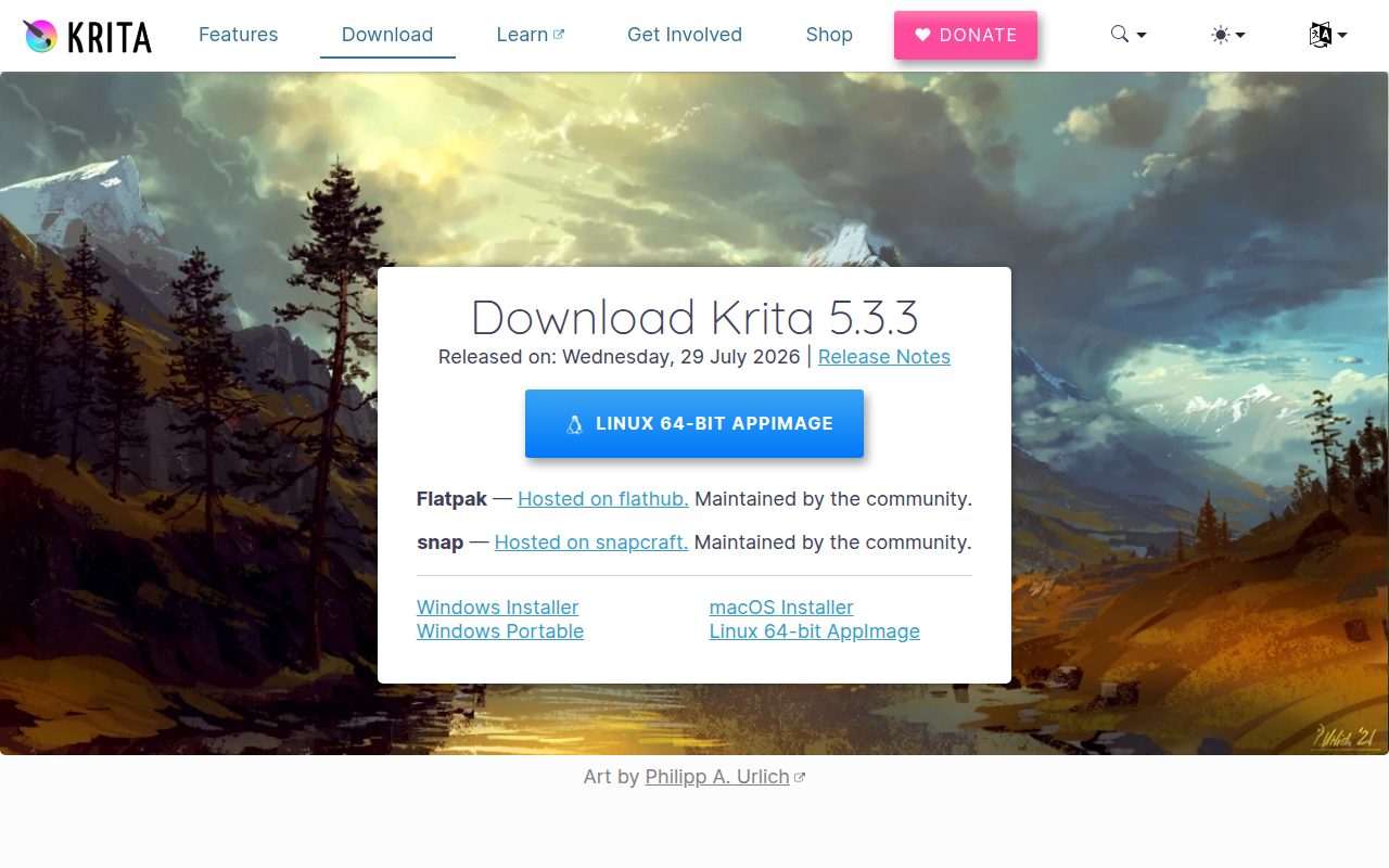 Krita official website
